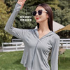 原纱锦纶黑胶连帽upf50防晒衣女夏季防紫外线修身显瘦防晒服 商品缩略图3