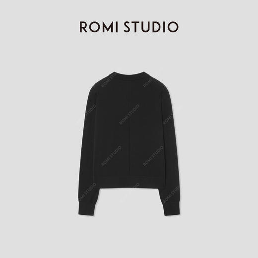 ROMI STUDIO“基础优雅”扬子纱100%绵羊毛圆领长袖开衫RW24AS90947 商品图2