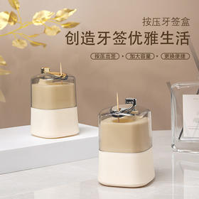 客厅式自便携随身商用罐竹签出牙签盒家用牙签创意牙签筒按压动弹