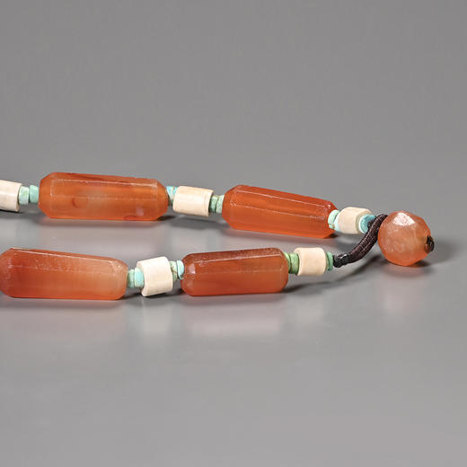 西亚高古红玛瑙管+夏家店鸡骨白项链 商品图5