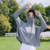 黑胶帽檐防晒衣女夏季冰丝防紫外线户外透气连帽遮阳外套防晒服 商品缩略图1