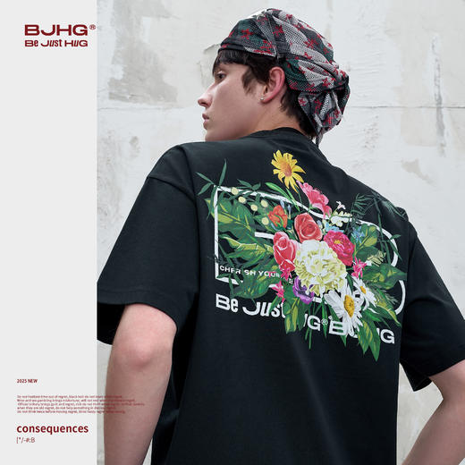 BJHG不计后果 美式短袖t恤男夏新款抗菌凉感防晒体恤休闲重磅短袖 商品图4