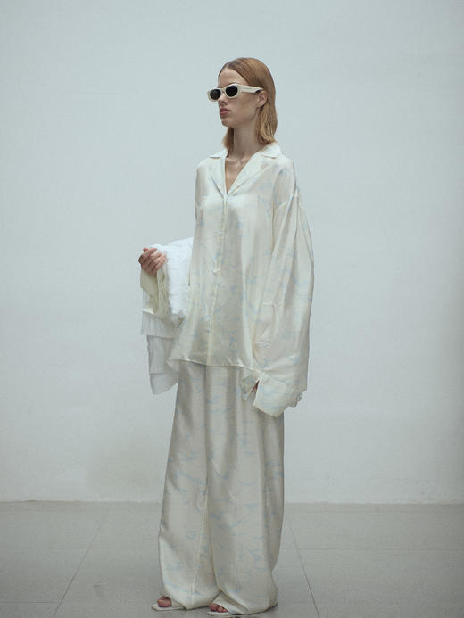 VC｜SS25081 Tully silk trousers [长裤 棕印花 / 蓝印花 ] 商品图2