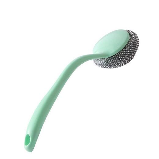 手柄神器长柄锅不伤钢丝把手洗碗刷子塑料带清洁球锅刷球带家用 商品图4