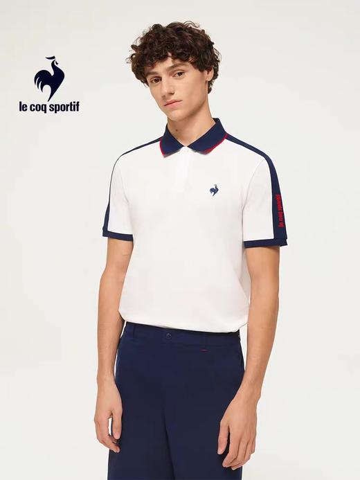 【大都会】乐卡克法国公鸡2025年新品春季男款撞色拼条短袖运动休闲简约POLO 商品图1