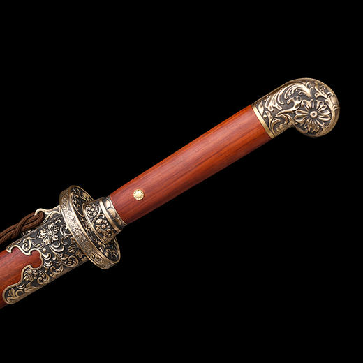 牡丹绣春刀  龙泉沈广隆剑手工一体刀剑 传统收藏剑 未开刃 商品图4