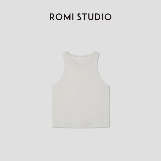 ROMI STUDIO“基础简约”100%柔软棉V领无袖可外穿短背心RWBWSD1498 商品图0