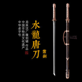水龙唐横刀剑汉唐宝剑龙泉沈广隆宝剑一体刀剑防身冷兵器 未开刃