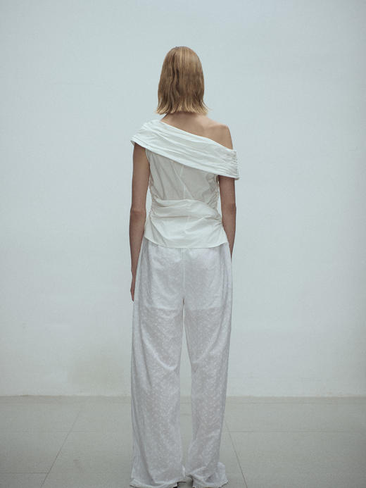 VC｜SS25076 Udo off shoulder top [上衣 白 / 棕 / 粉 ] 商品图6