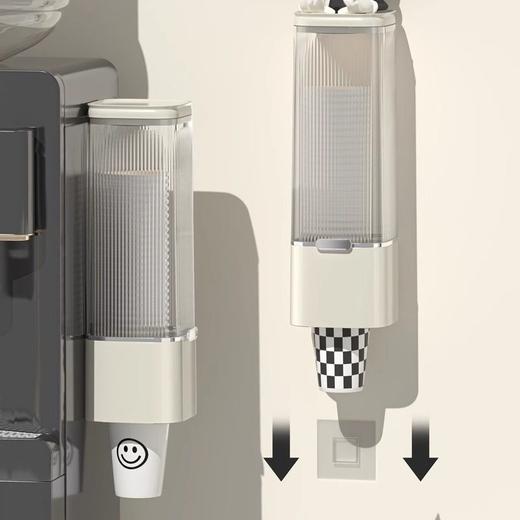 自动落杯杯子水杯纸杯纸杯架架一次性置物架取杯器架取杯器免打孔 商品图3