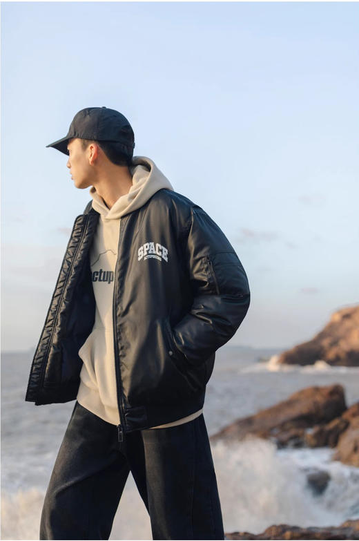 裁缝学苑MQ56新款外套男美式棒球服纸样男款飞行员夹克上衣服装样板 商品图5