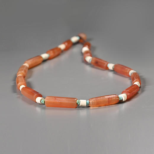 西亚高古红玛瑙管+夏家店鸡骨白项链 商品图1