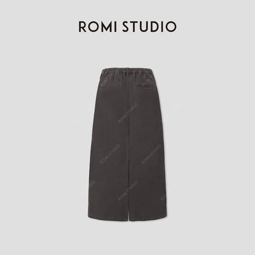 ROMI STUDIO“都市休闲”100%斜纹棉水洗后开叉廓形半裙RW24AXM0046 商品图5
