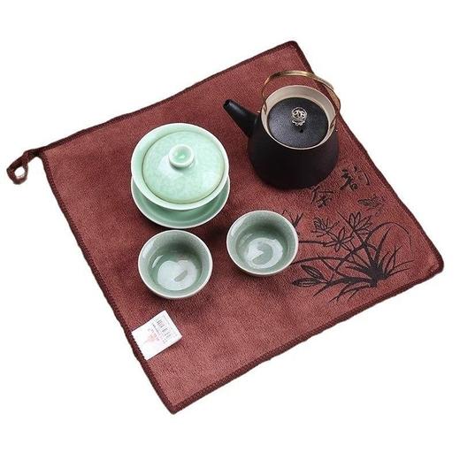 桌布垫茶茶具茶具茶几配件茶巾茶布功夫毛巾加厚高档吸水茶 商品图4