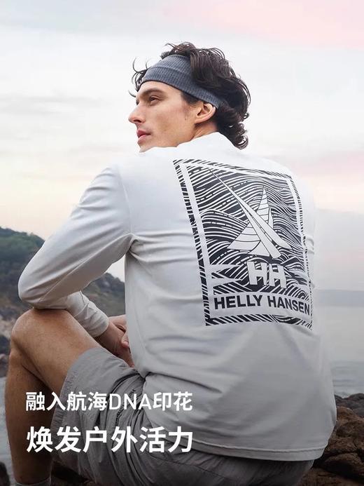 HH 25春新情侣款休闲速干弹力图案印花长袖T恤圆领卫衣 这款卫衣具有更加舒适性能 商品图1