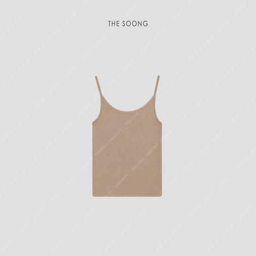 THESOONG | ‘小背心’棉质感针织白色U型背心HBBX3765 商品图5