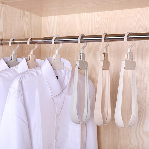 旅游便携阳台撑子摆摊家用挂衣无痕小晾衣衣架多功能折叠衣架出差 商品图1