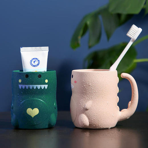 漱口杯塑料儿童杯子牙刷批发杯洗漱厂家情侣卡通家用杯套装刷牙 商品图2