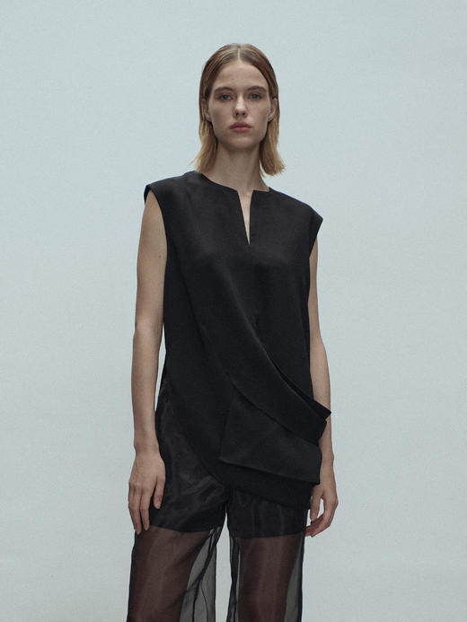 VC｜SS25120 Asti draped tank top [无袖上衣 黑 / 白 ] 商品图1
