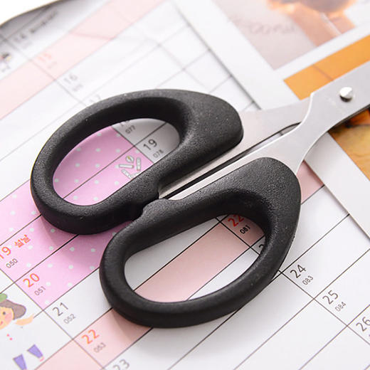 剪纸剪刀黑色刀直头便携办公diy家用多用途不锈钢创意多功能学生 商品图3