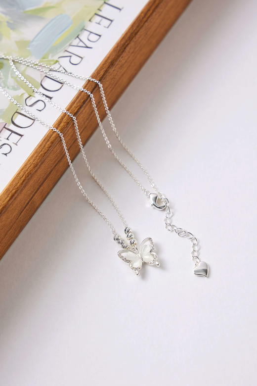猫眼石蝴蝶项链百搭精致锁骨链高级感轻奢项链5607- 商品图6
