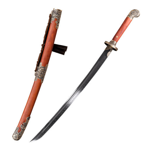 牡丹绣春刀  龙泉沈广隆剑手工一体刀剑 传统收藏剑 未开刃 商品图5