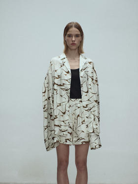 VC｜SS25080 Tully silk shorts [短裤 棕印花 / 蓝印花 ]