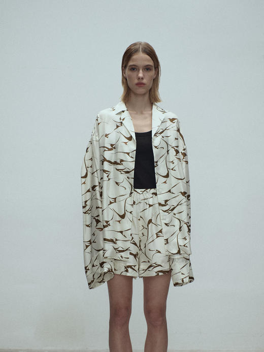 VC｜SS25080 Tully silk shorts [短裤 棕印花 / 蓝印花 ] 商品图0