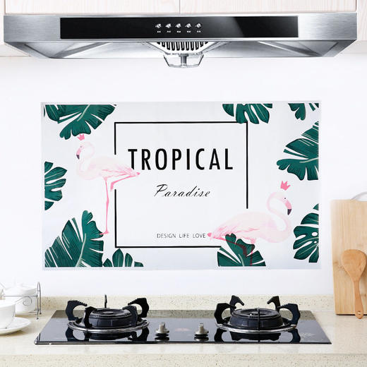 粘帖灶台卡通防油瓷砖贴大号家用油烟机墙贴厨房自耐高温防水贴纸 商品图3