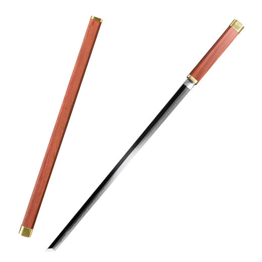 暗香唐刀  汉唐刀剑 花纹钢 龙泉沈广隆宝剑 一体刀剑  未开刃 商品图5