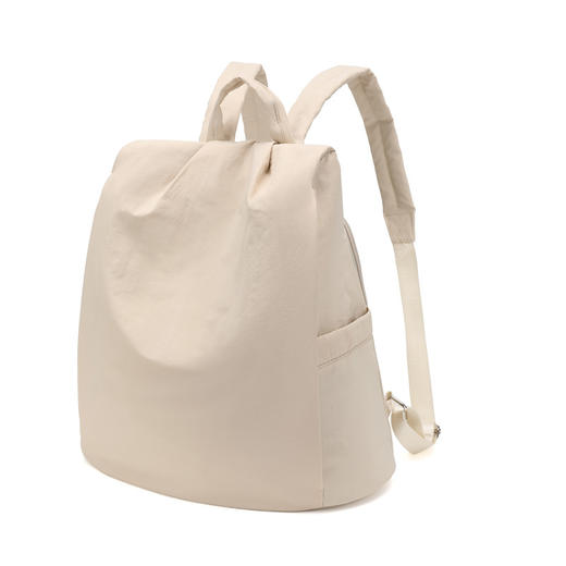 【休闲双肩包】纯色背包良品尼龙防水手提背包电脑包简约学生背包 商品图5