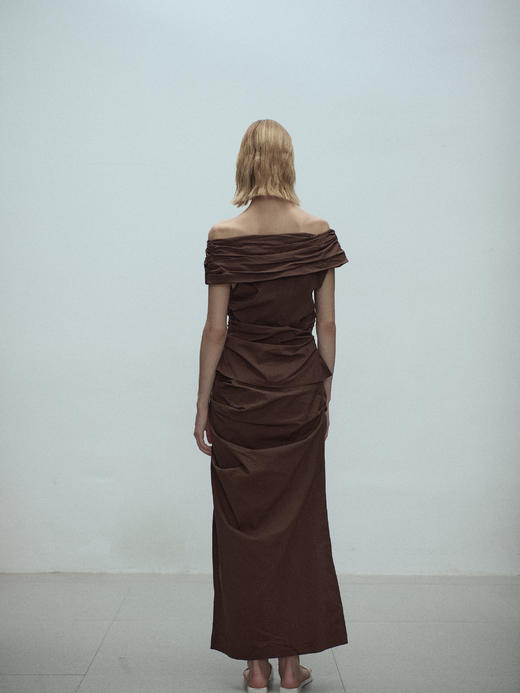 VC｜SS25076 Udo off shoulder top [上衣 白 / 棕 / 粉 ] 商品图5