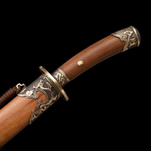 飞龙雁翎刀 汉唐刀剑 花纹钢唐横刀剑 龙泉沈广隆宝剑  未开刃 商品图4