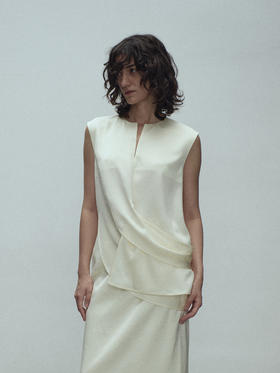 VC｜SS25120 Asti draped tank top [无袖上衣 黑 / 白 ]