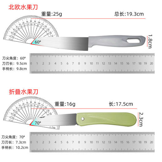水果刀削皮刀便携刀瓜果家用不锈钢削皮厨房切瓜刀器果皮刨水果 商品图1