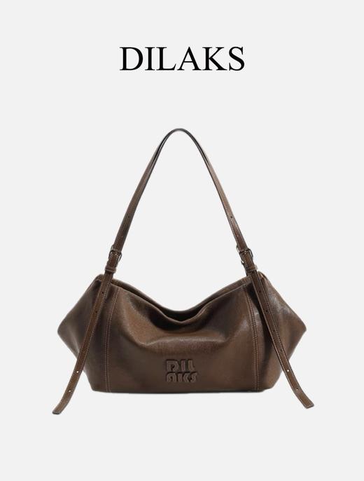 DILAKS迪莱克丝 2025年新款植鞣绵羊皮托特包大容量拉链单肩斜挎包 商品图0