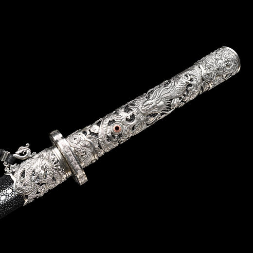 震天唐刀 汉唐刀剑  龙泉沈广隆宝剑 一体刀剑传统宝剑  未开刃 商品图4