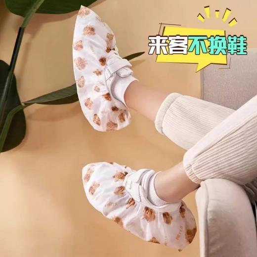 耐磨印花鞋套成人防滑一次性无纺布卡通儿童加厚脚套厚实待客家用 商品图3