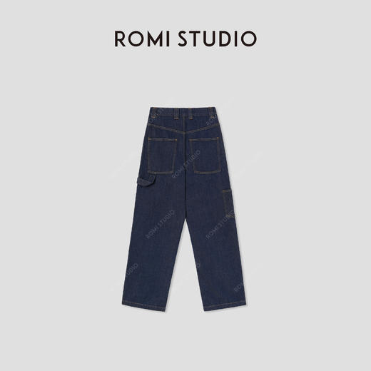 ROMI STUDIO“重磅丹宁”100%斜纹牛仔棉工装直筒牛仔裤RW24AX80733 商品图3