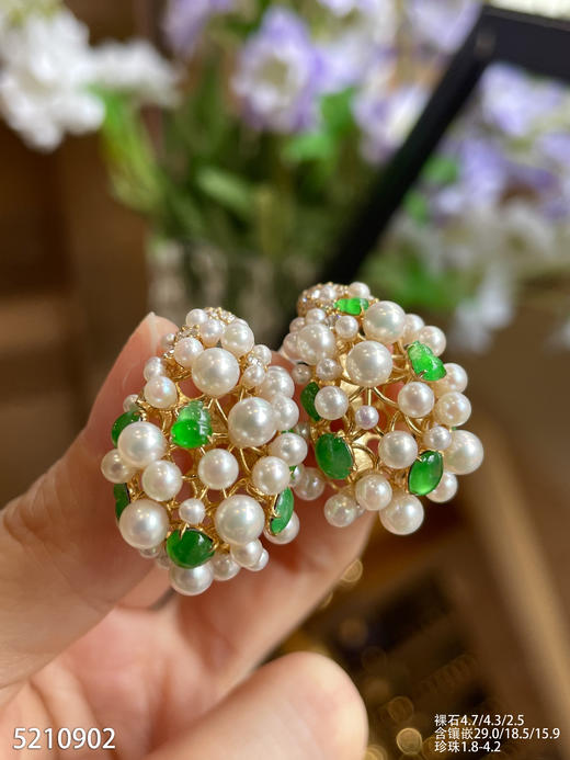 5210902 ，珍珠耳钉。具体价格微信咨询 商品图5
