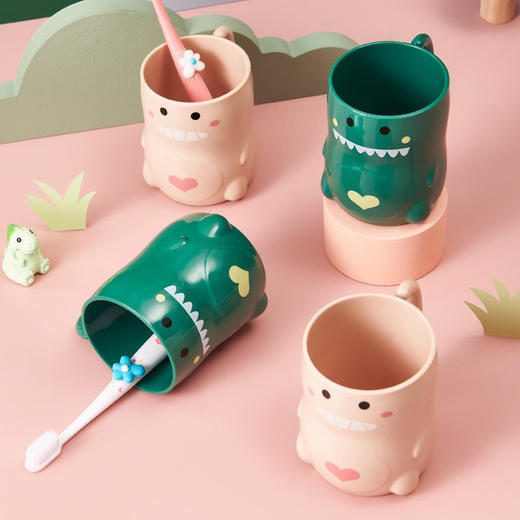 漱口杯塑料儿童杯子牙刷批发杯洗漱厂家情侣卡通家用杯套装刷牙 商品图3