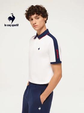 【大都会】乐卡克法国公鸡2025年新品春季男款撞色拼条短袖运动休闲简约POLO