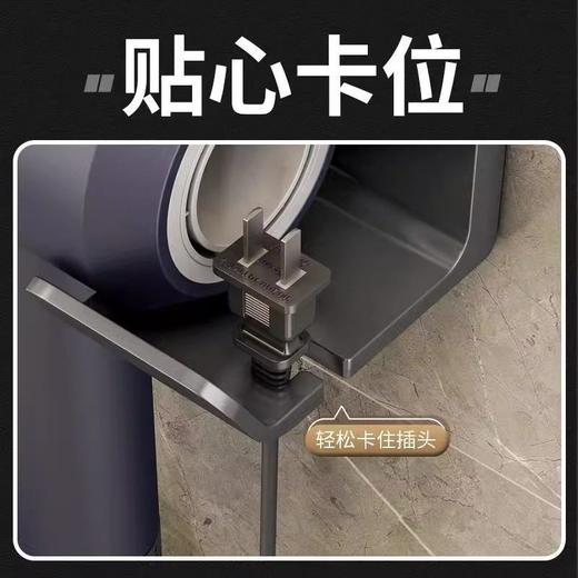 架子卫生间支架吹风机多功能加厚浴室免打孔壁挂式置物架筒电吹风 商品图2