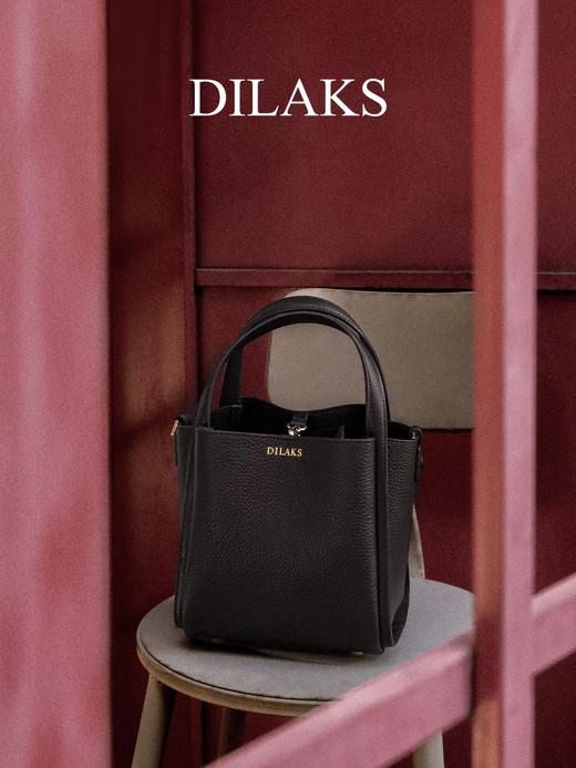 DILAKS迪莱克丝 2024年冬季真皮手提小包轻奢水桶包精致通勤斜挎包 商品图1