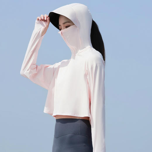 2024新款黑胶帽檐防晒衣女士冰丝连帽透气外套防紫外线防晒服 商品图2