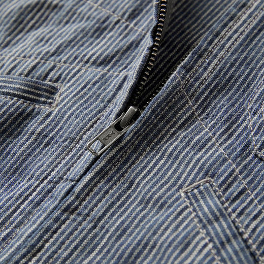 ROMI STUDIO“美式复古”亚麻棉混纺条纹小短款衬衫外套RW25SWY0073 商品图3