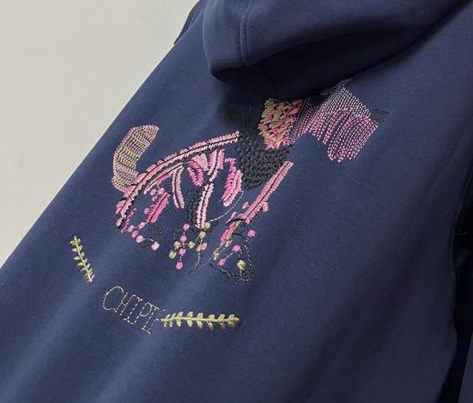 七夕福利-NO退【外套】重工狗狗刺绣连帽开衫卫衣休闲外套-喜出 商品图2