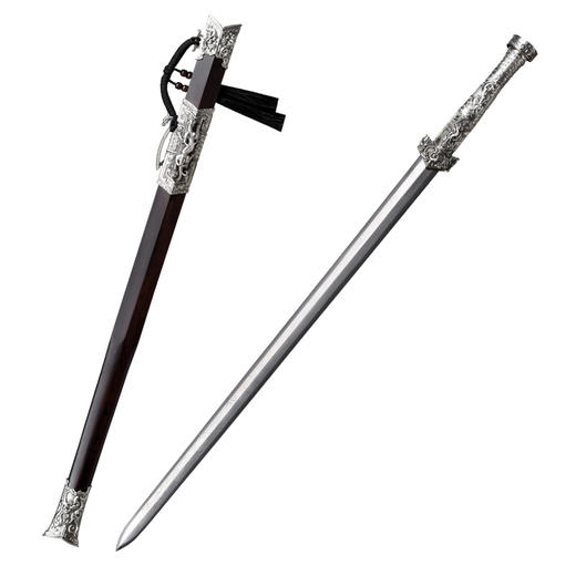 龙渊汉剑 汉剑唐剑 花纹钢一体刀剑兵器硬剑龙泉沈广隆宝剑未开刃 商品图5