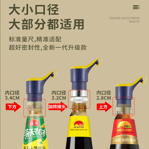 耗油家用食品级器油壶按压嘴定量挤压蚝油油瓶专用调料瓶泵头通用 商品图2