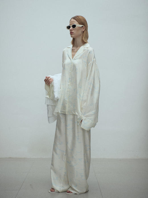 VC｜SS25079 Tully silk shirt  [衬衫 棕印花 / 蓝印花 ] 商品图5